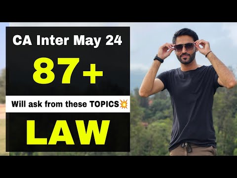 CA Inter May 24 LAW Most IMP Topics important questions List CA Intermediate May 2024 LAW Chapters