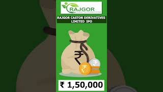 Rajgor Castor Derivatives Limited SME IPO || Upcoming IPO 2023 || IPO Alert #shorts #ipoalert #ipo