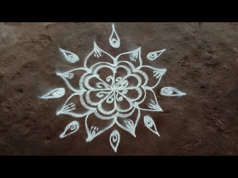 chithirai madham easy rangoli design||easy rangoli