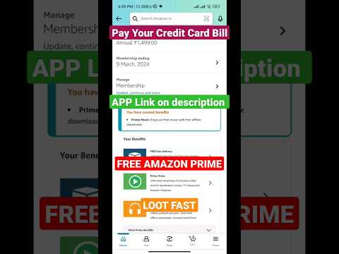 Pay Credit 💳 Card Bill And Get FREE Amazon prime #techadda #creditcardbillpayment #rewards #amazon