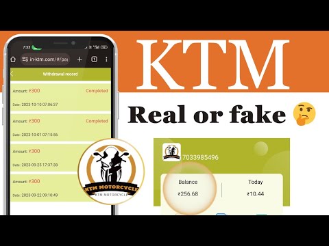 KTM | New Earning App 🤑 | KTM withdrawal proof 😲 | Real or Fake 😭