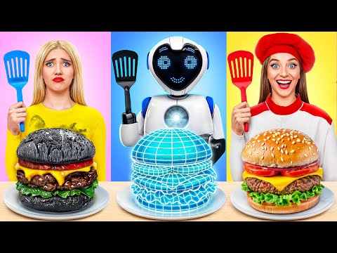 Me vs Grandma Cooking Challenge with a Robot | Fantastic Food Hacks by Multi DO Smile