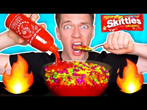 WEIRD Food Combinations People LOVE!!! *HOT SAUCE & SKITTLES* Eating Funky & Gross DIY Foods Candy