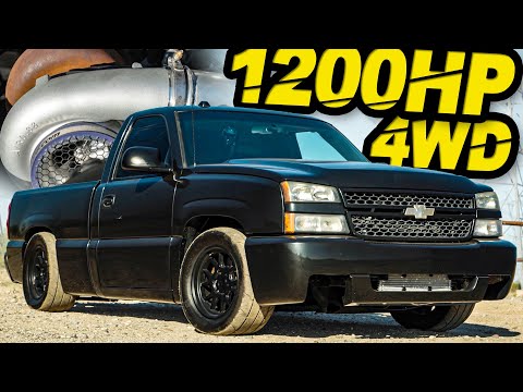 1200HP 4WD Street Truck "LADY BUG KILLA" SMOKES ALL FOUR TIRES ON THE STREET! (427ci + 98MM Turbo)