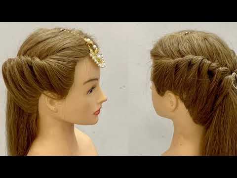 Beautiful unique hairstyle for wedding season : hair style girl for college