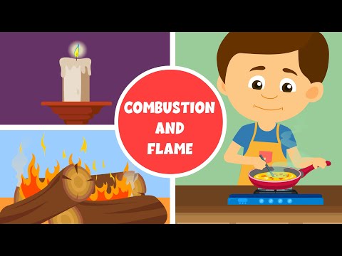 Combustion and Flame - Types of Combustion - Candle Flame Zones - Video for Kids