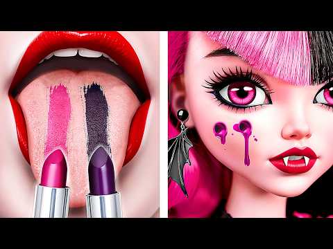 From Nerd to Beauty Vampire Bride! Extreme Doll Makeover with Gadgets from TikTok