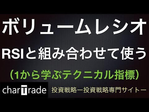 [動画で解説] ボリュームレシオーRSIと組み合わせて使うー（1から学ぶテクニカル指標）