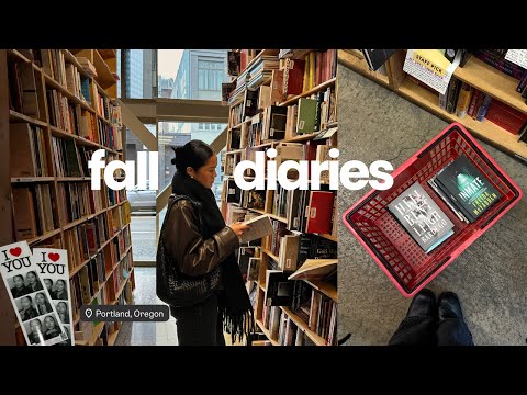 fall diaries: book shopping, romanticizing fall & book club stickers 🎀