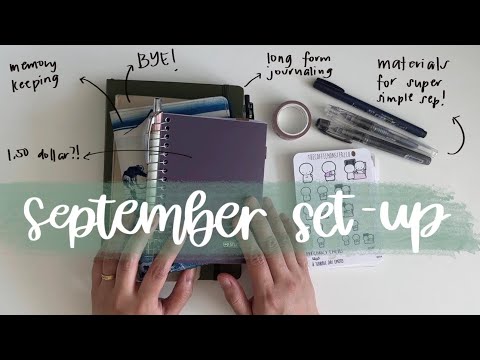 my super simple september set up with a dollar notebook!