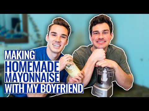 Making HOMEMADE MAYONNAISE with my BOYFRIEND | SAM LEICHT