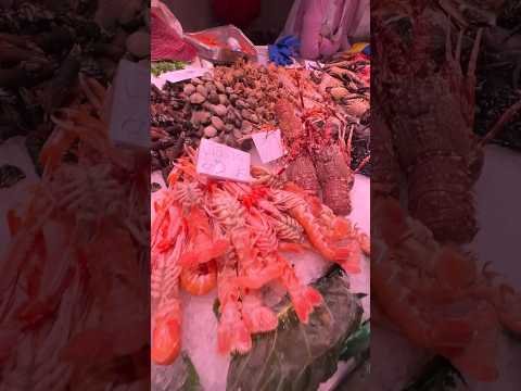 Mercado de La Boqueria in Barcelona, Spain. #seafood #barcelona #carabineros #uni #gooseneckbarnacle