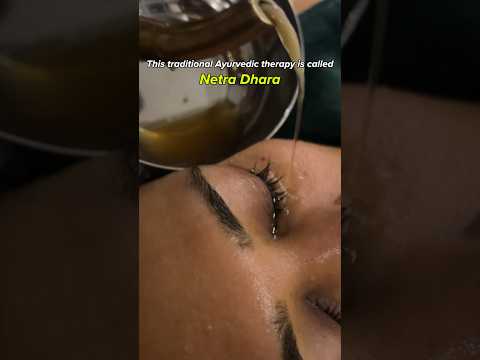 Netra Dhara Ayurvedic Therapy for Eyes #ayurveda #keralatourism