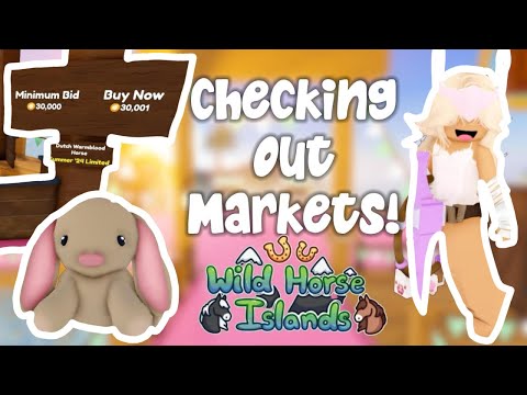 BUYING From People's MARKETS! | • Wild Horse Islands - Roblox • |