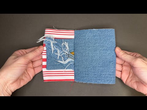 ❤️ EASY DIY Denim Mini Pouch Bag Out Of Old Jeans ♻️ Upcycle Crafts | Bag Tutorial