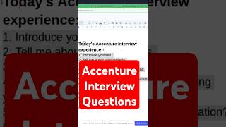 Accenture Interview #accenture #interview #freshers #jobopportunity #trending #preparation