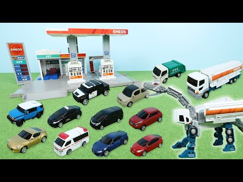 Transform Cars to Robot Toys “Diyarobo” Police Car, Fire Truck, Tank Truck, Garbage Truck, Taxi