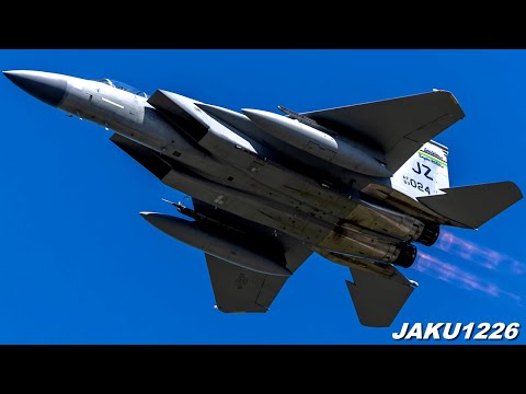 POWERFUL F-15C Eagle Flybys (Sunday) - Cleveland National Airshow 2024