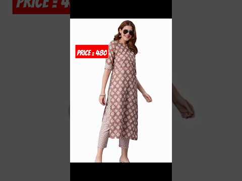 Trendy Women Cotton Kurta Bottom Set || Online delivery #shorts