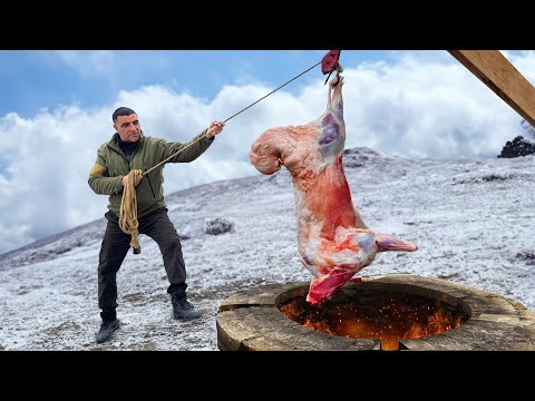 A Whole Lamb Cooked In An Underground Tandoor! Dinner In Beautiful Nature