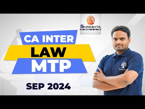 Mock Test Paper - LAW MTP | SEPT 2024 | CA INTER