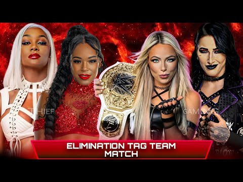 WWE 2K24 • Elimination Tag Team Match - Jade Cargill Bianca Belair VS Liv Morgan Rhea Ripley | WWE