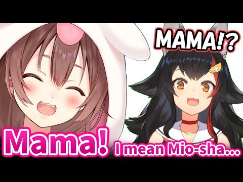 Korone wrongly call Mio "Mama"【Hololive】