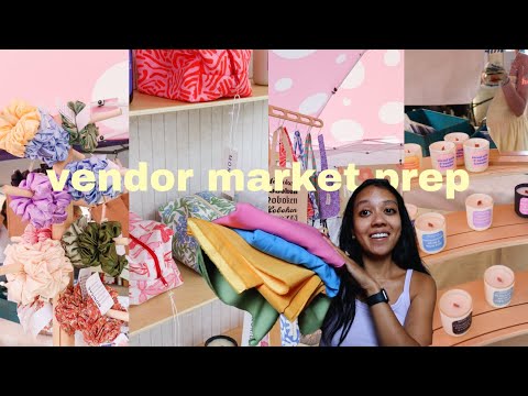 48 hours of vendor market prep // pop-up shop crafting, stocking inventory, sewing, candle-making