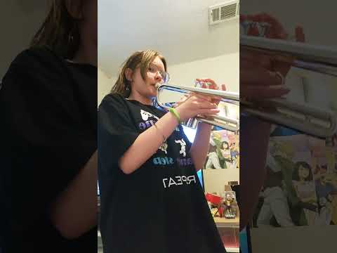 Me playing Skip To My Lou on trumpet🎺 at almost midnight because I can