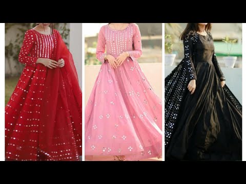 Top Beautiful Stylish Mirror Work Dresses/New Mirror Work Dresses & Mirror Work Suit Design Ideas