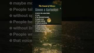 The Sound of Silence – highlighted lyrics – Simon & Garfunkel#englishsongs #timelessmusic