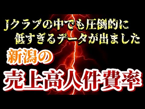 【人件費上げて勝率上げて欲しい…】Jリーグ全体で見たときに顕著な新潟のトップチーム人件費率【アルビレックス新潟/albirex/移籍】