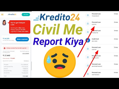 Kredito 24 Civil Pe Report Karna Suru Kar diya // Kredit 24 Repayment // Kredito 24 Loan Review !!