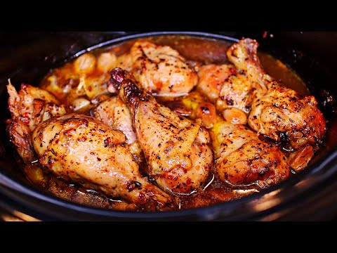 Slow Cooker Garlic Parmesan Chicken Drumsticks Recipe - Easy Slow cooker chicken