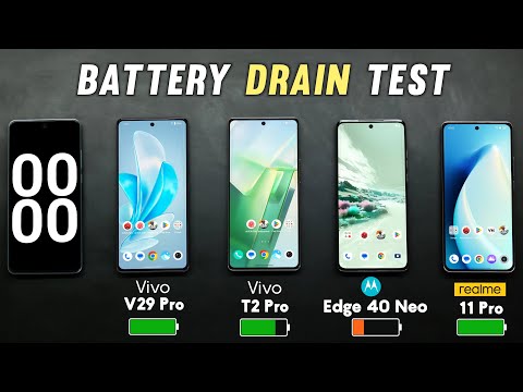 100% to 0% Battery Drain | Vivo V29 Pro vs Vivo T2 Pro vs Moto Edge 40 Neo vs Realme 11 Pro