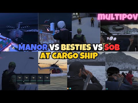 SOB vs Besties Fight While Contesting Manor For 3 Cargo Ship Crates | MULTIPOV | NOPIXEL 4.0 GTA RP