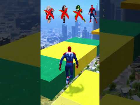 GTA5 - which superheroes is luckier? Ep 195   #spiderman # #gta5  #gta5superhero