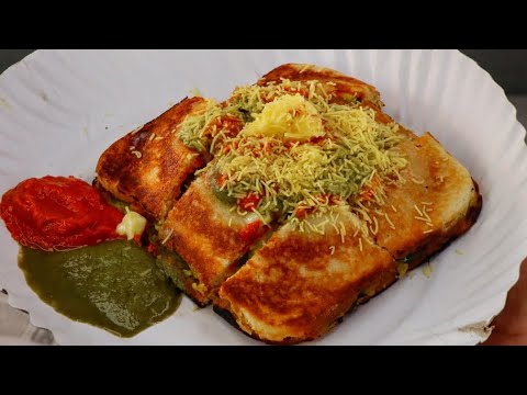 Mumbai Style Masala Toast | How To Make Tasty Street Style Sandwich Masala & Chutney