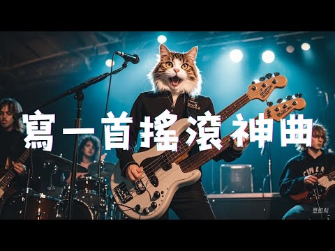 AI生成動画 原創音樂 原創MV-寫一首搖滾神曲 流行音樂 超好聽中文歌