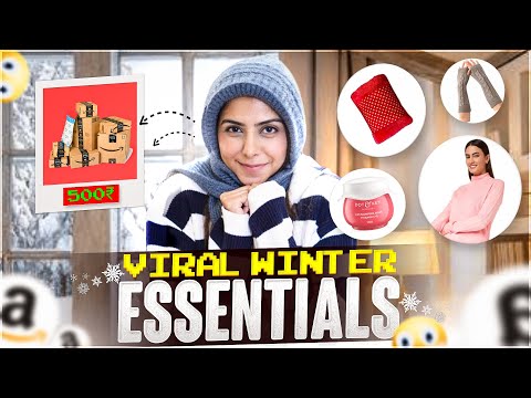 Trying *VIRAL* Amazon Winter Essentials! | Must-Have Winter Essentials 🧣