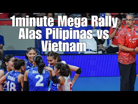 1 Minute Rally | Alas Pilipinas vs Vietnam | VCC 2024 QF #volleyball #volleyballplayer