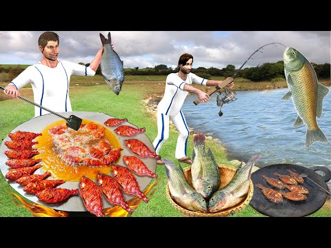 Live Fishing Cooking Fish Fry Hindi Kahani Hindi Moral Stories Bedtime Story New Funny Comedy Video