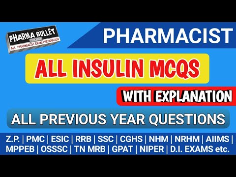 Pharmacist exam preparation | Insulin previous year questions | Imp. mcqs for all upcoming exams