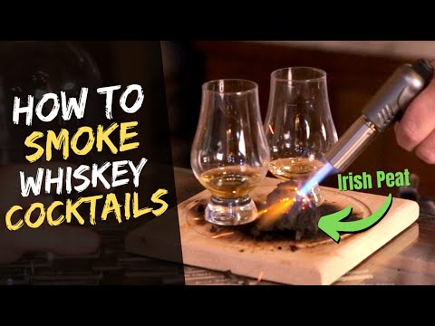 SMOKED Whiskey Cocktails + Irish Peat Experiment