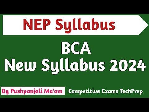 NEP New Syllabus for BCA All Subjects || BCA NEP Syllabus in Hindi