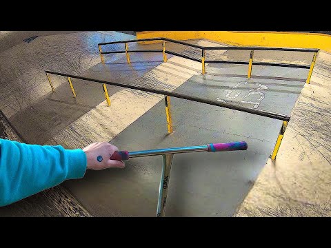 Scooter Rider Grinds UK’s Biggest Rail!