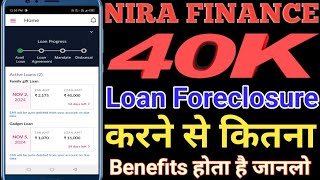 Nira Finance Rs,40K Loan PreClose करने से क्या फायदा होता है। और कितना फायदा होता है सम्पूर्ण ज्ञान