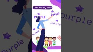 Discovering Purple: Colors for Toddlers: Fun and Learn Series #learningwithfun  #colorsfortoddlers