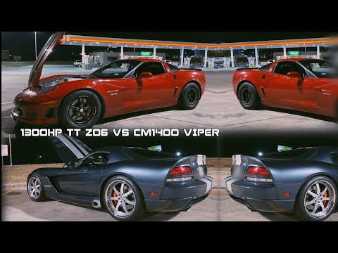 1300HP Twin Turbo Z06 vs CM1400 Twin Turbo Viper