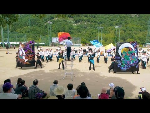 京都両洋高校 吹奏楽部 ｽﾃｰｼﾞﾏｰﾁﾝｸﾞ ｢風神雷神､HERZメドレー2018｣